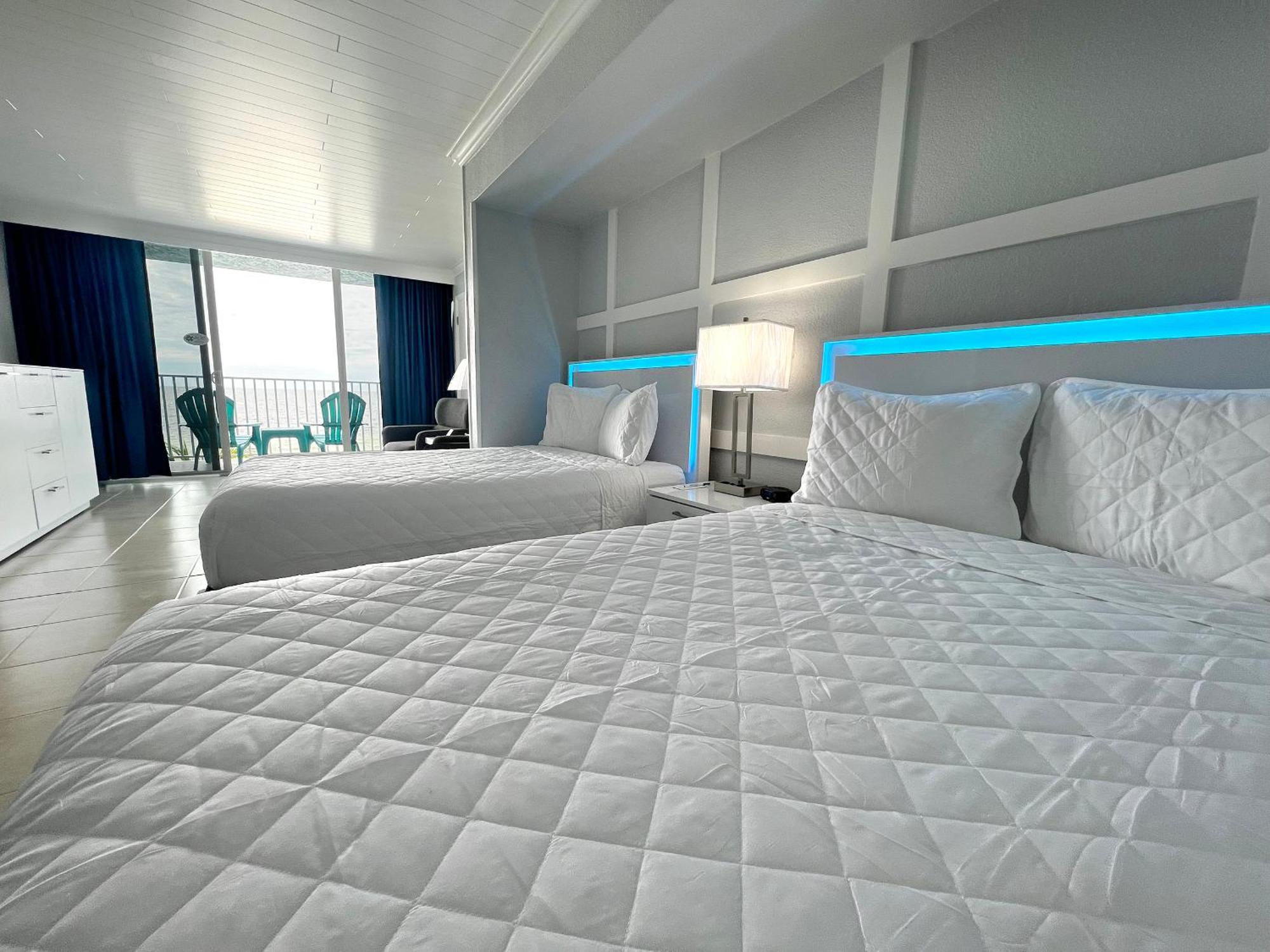 Beachfront Two Double Beds Room Balcony
