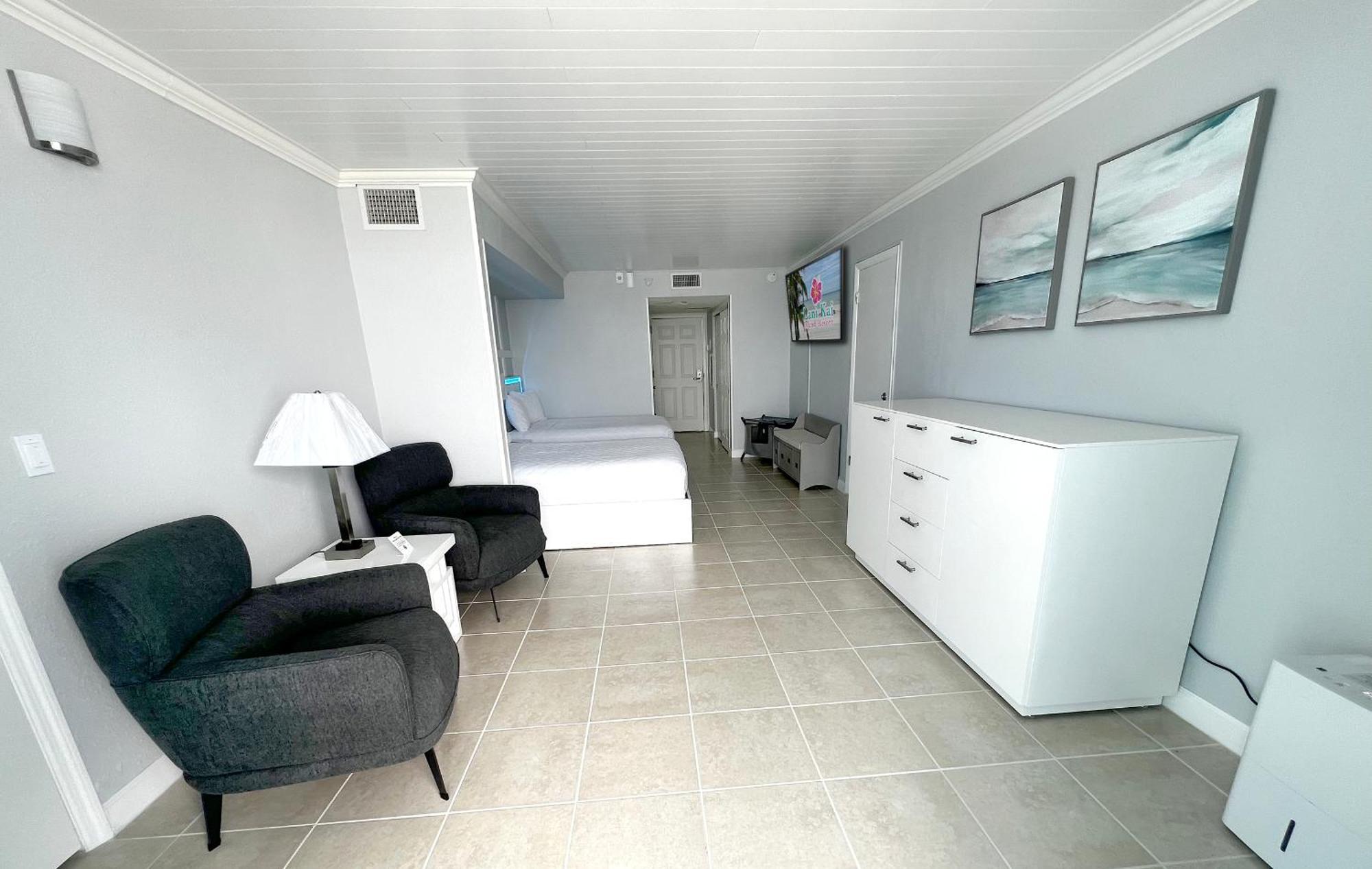 Beachfront Two Double Beds Room Balcony