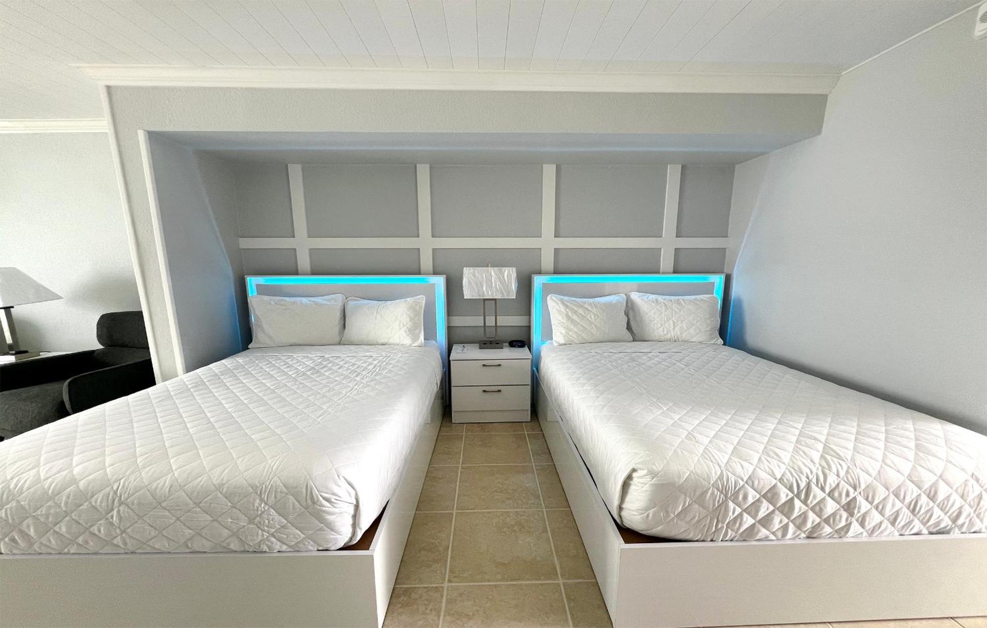 Beachfront Two Double Beds Room Balcony