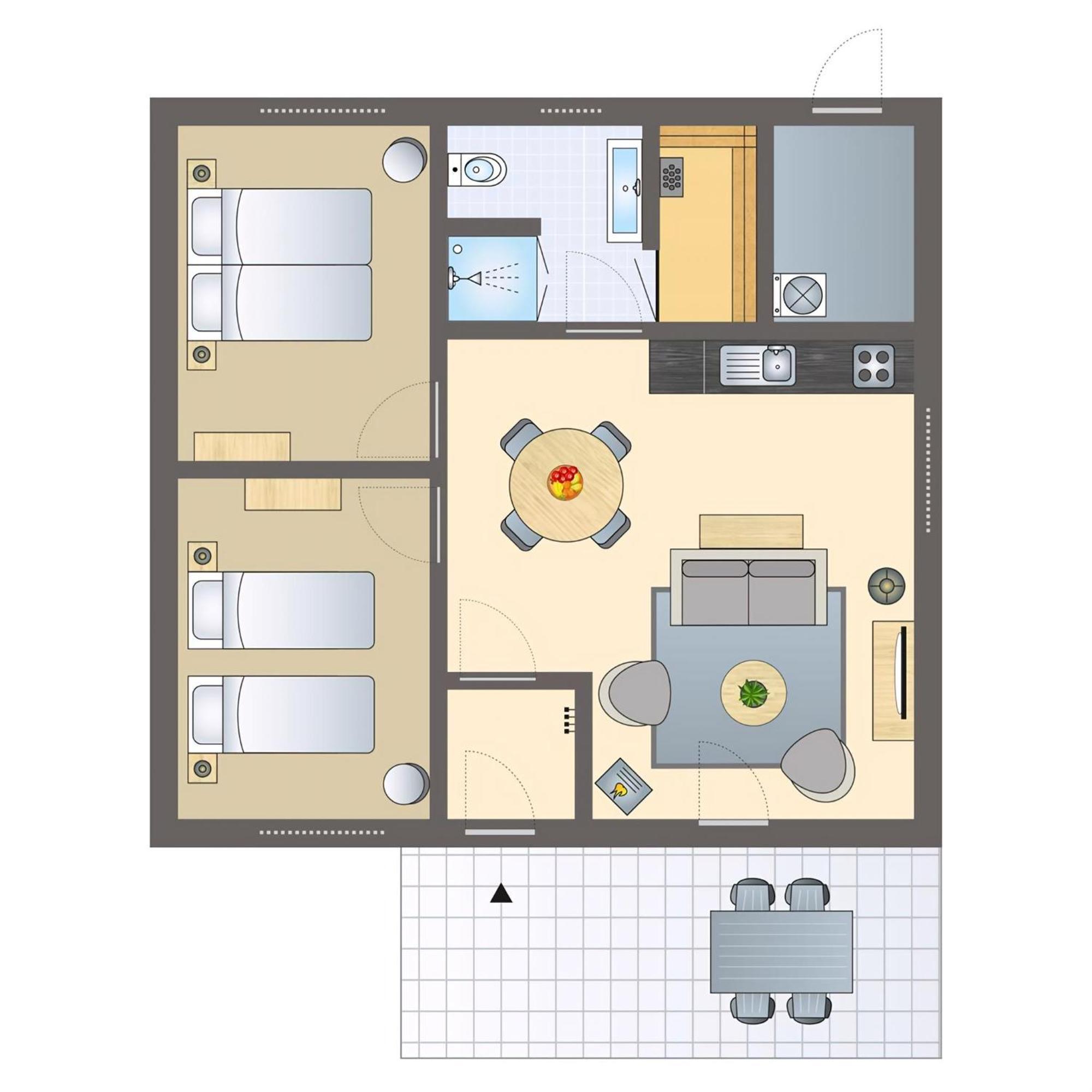 Bungalow met 2 Slaapkamers